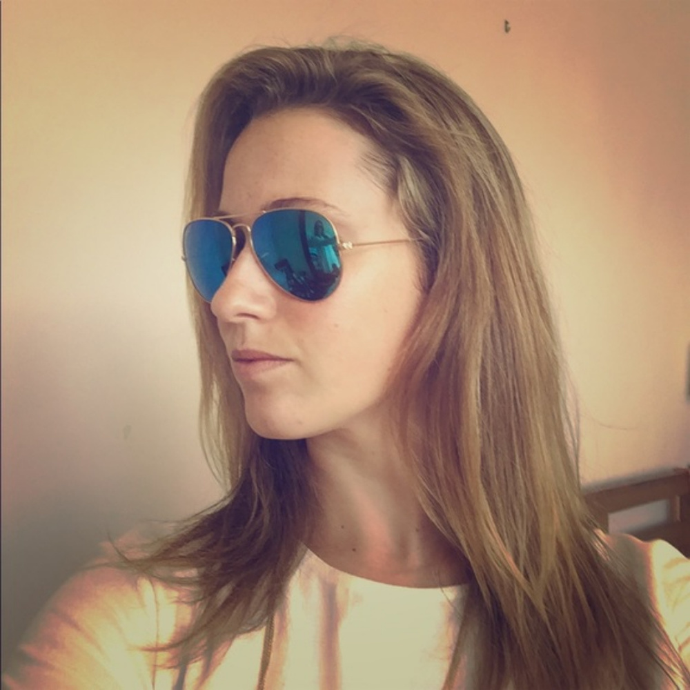 Authentic Polarized Ray-Ban Blue Reflect Aviators